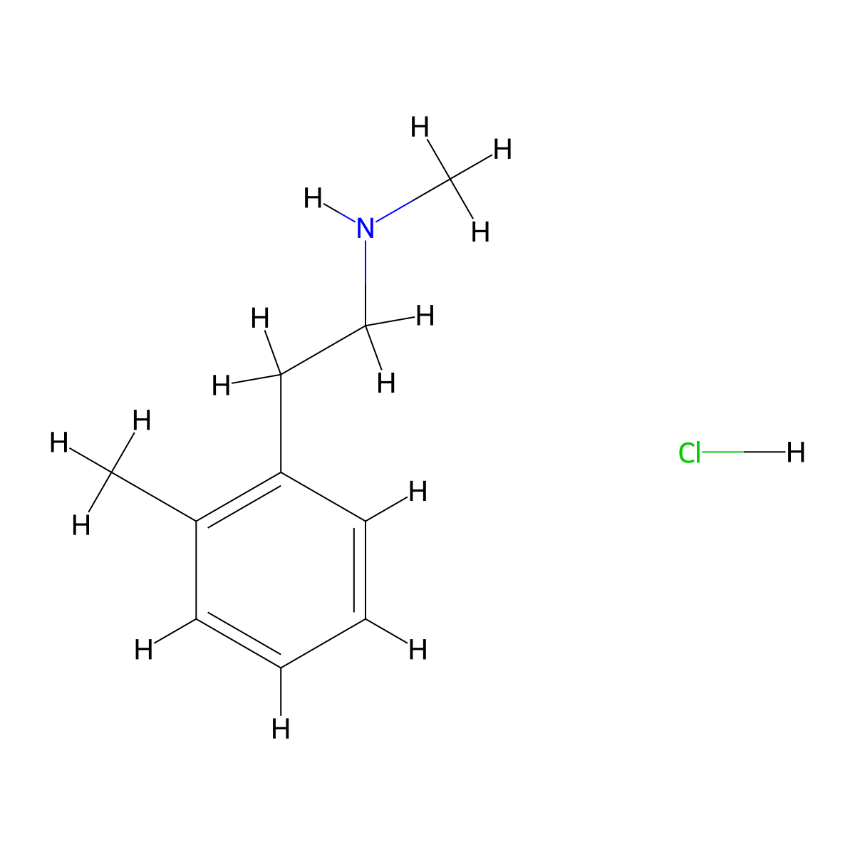 Methyl[2-(2-methylphenyl)ethyl]amine hydrochloride molecular structure, CAS 780791-19-7