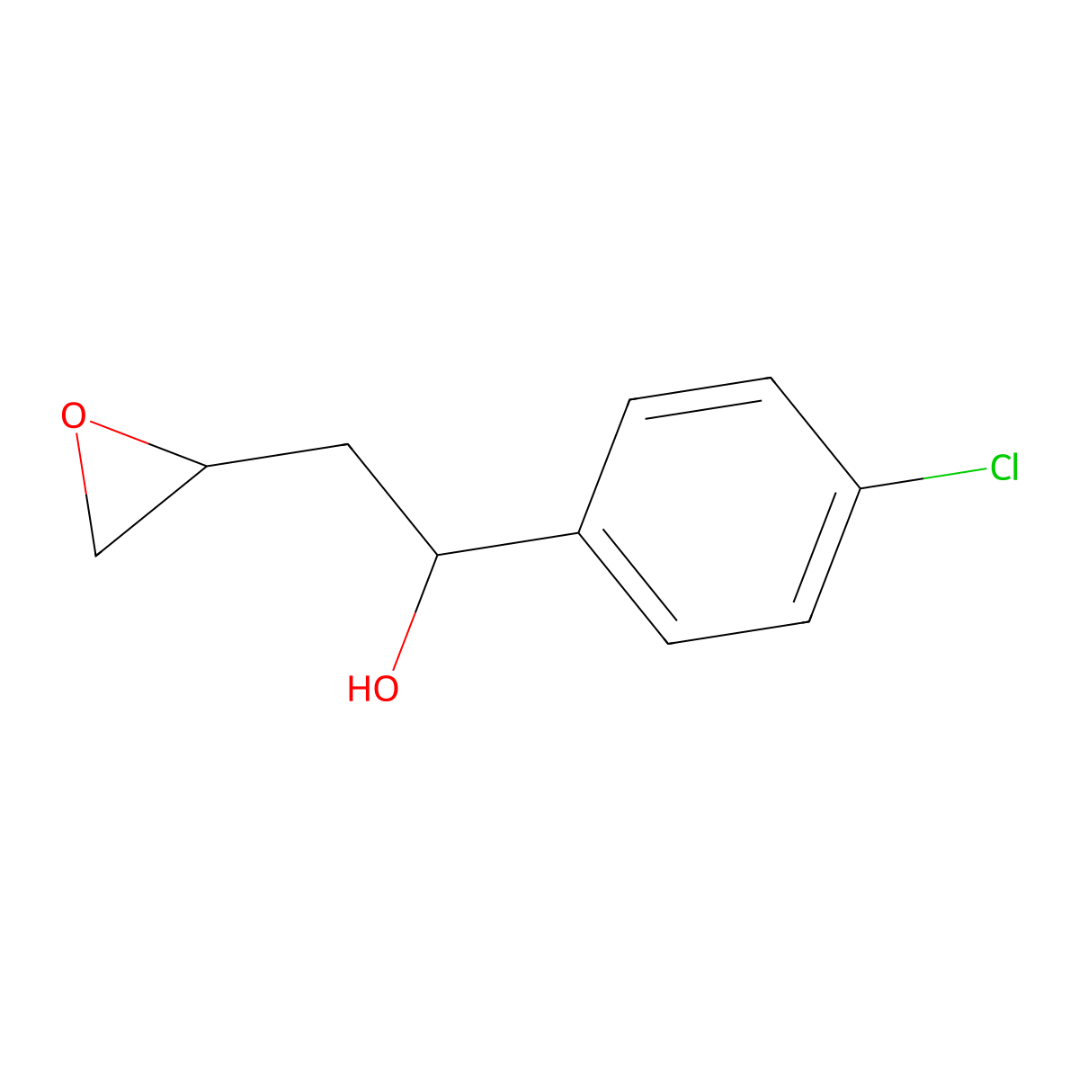 1-(4-Chlorophenyl)-2-(oxiran-2-yl)ethan-1-ol molecular structure, CAS 780795-81-5