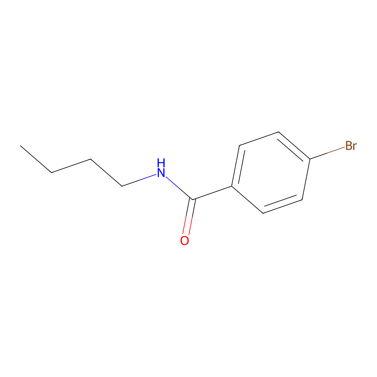4-bromo-N-butylbenzamide molecular structure, CAS 78080-34-9