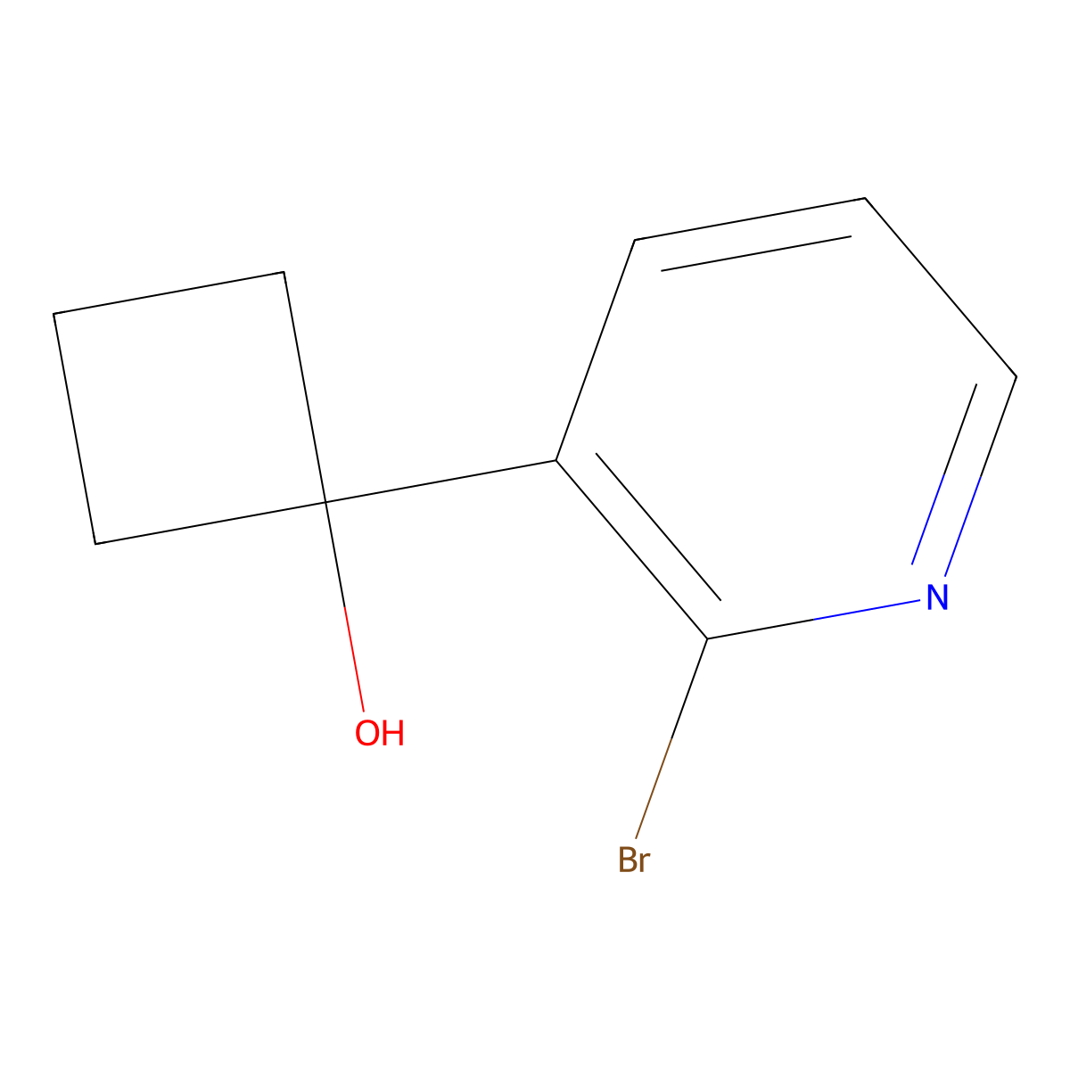 1-(2-Bromopyridin-3-yl)cyclobutanol molecular structure, CAS 780801-06-1