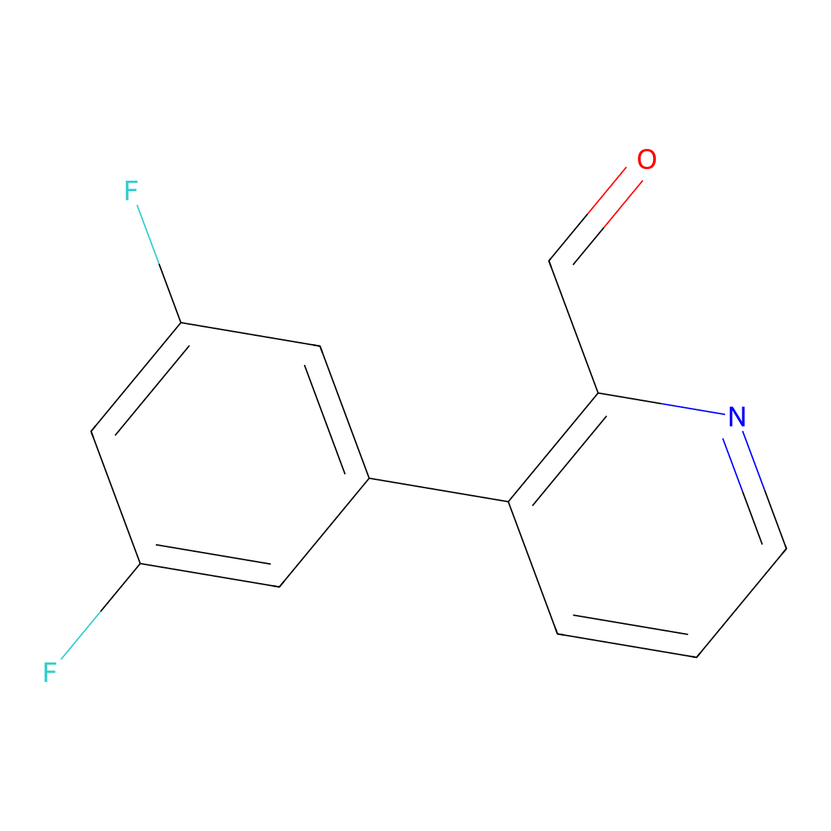 3-(3,5-Difluorophenyl)picolinaldehyde molecular structure, CAS 780801-43-6