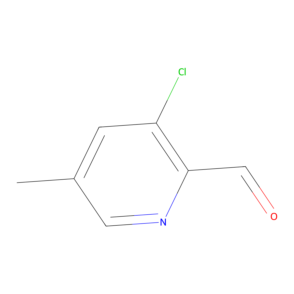 3-Chloro-5-methylpyridine-2-carbaldehyde molecular structure, CAS 780801-56-1