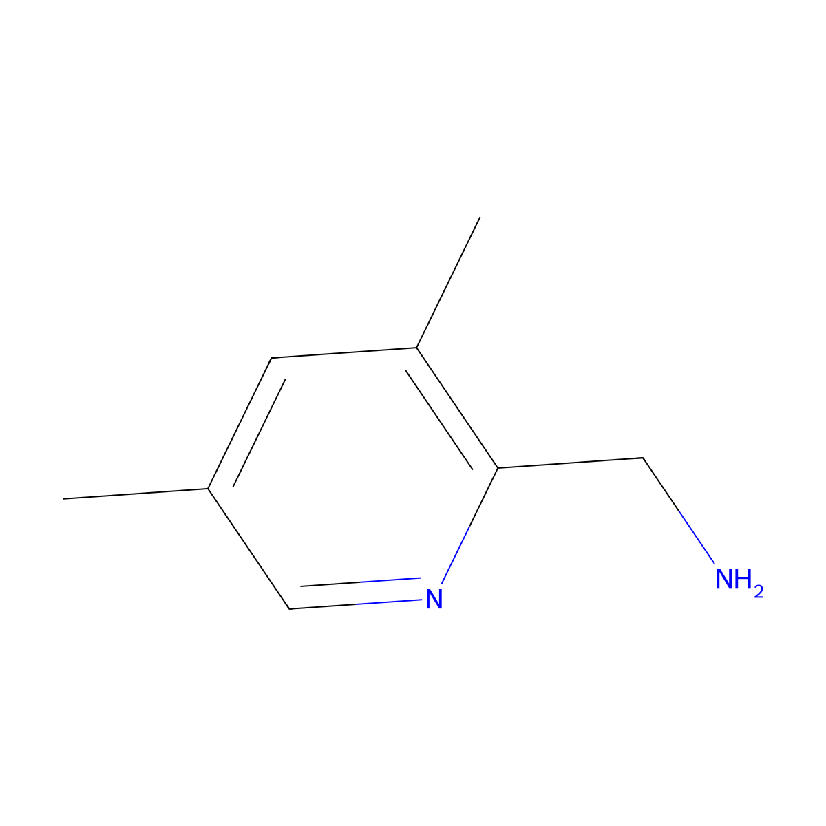 (3,5-Dimethylpyridin-2-yl)methanamine molecular structure, CAS 780801-80-1