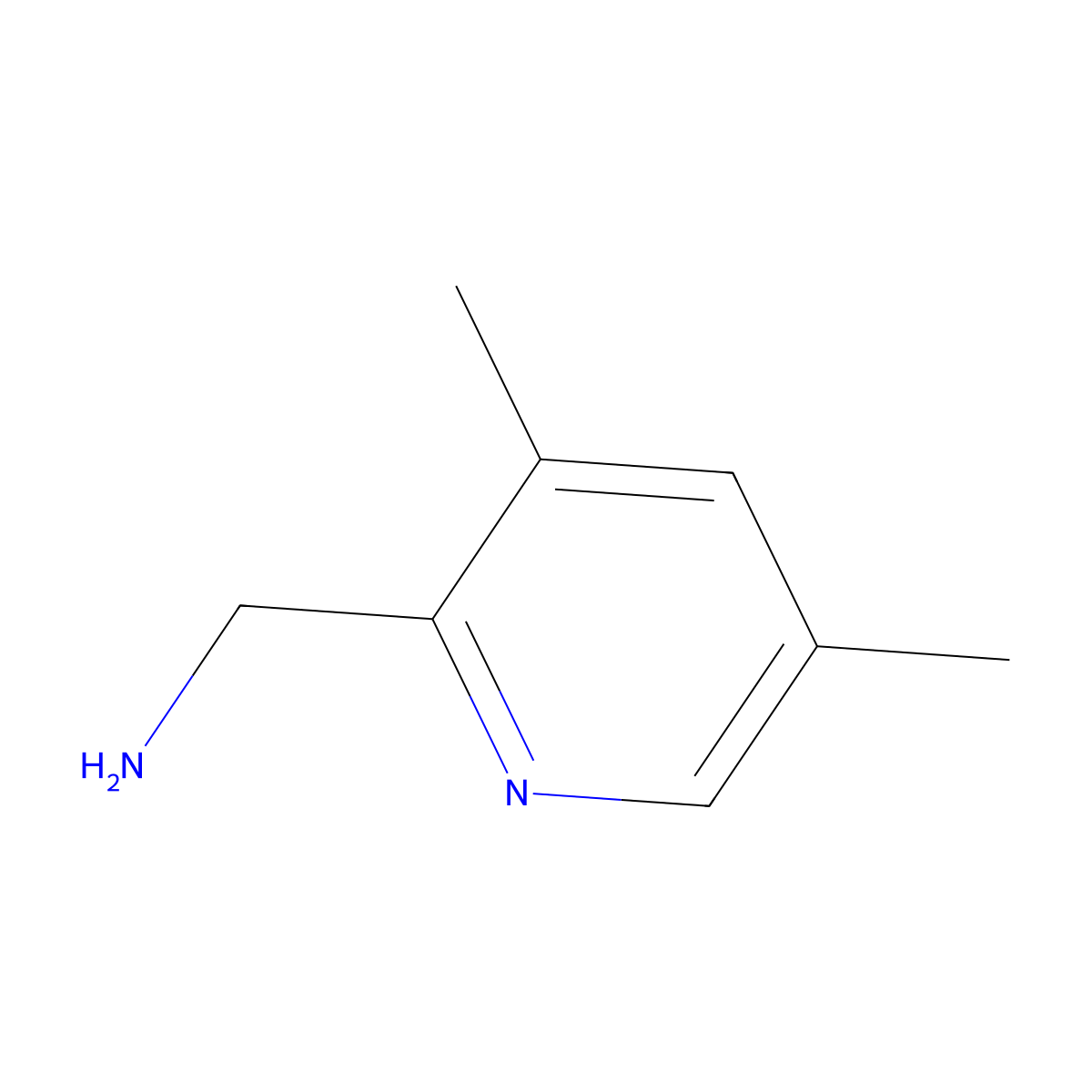 (3,5-Dimethylpyridin-2-yl)methanamine molecular structure, CAS 780801-80-1