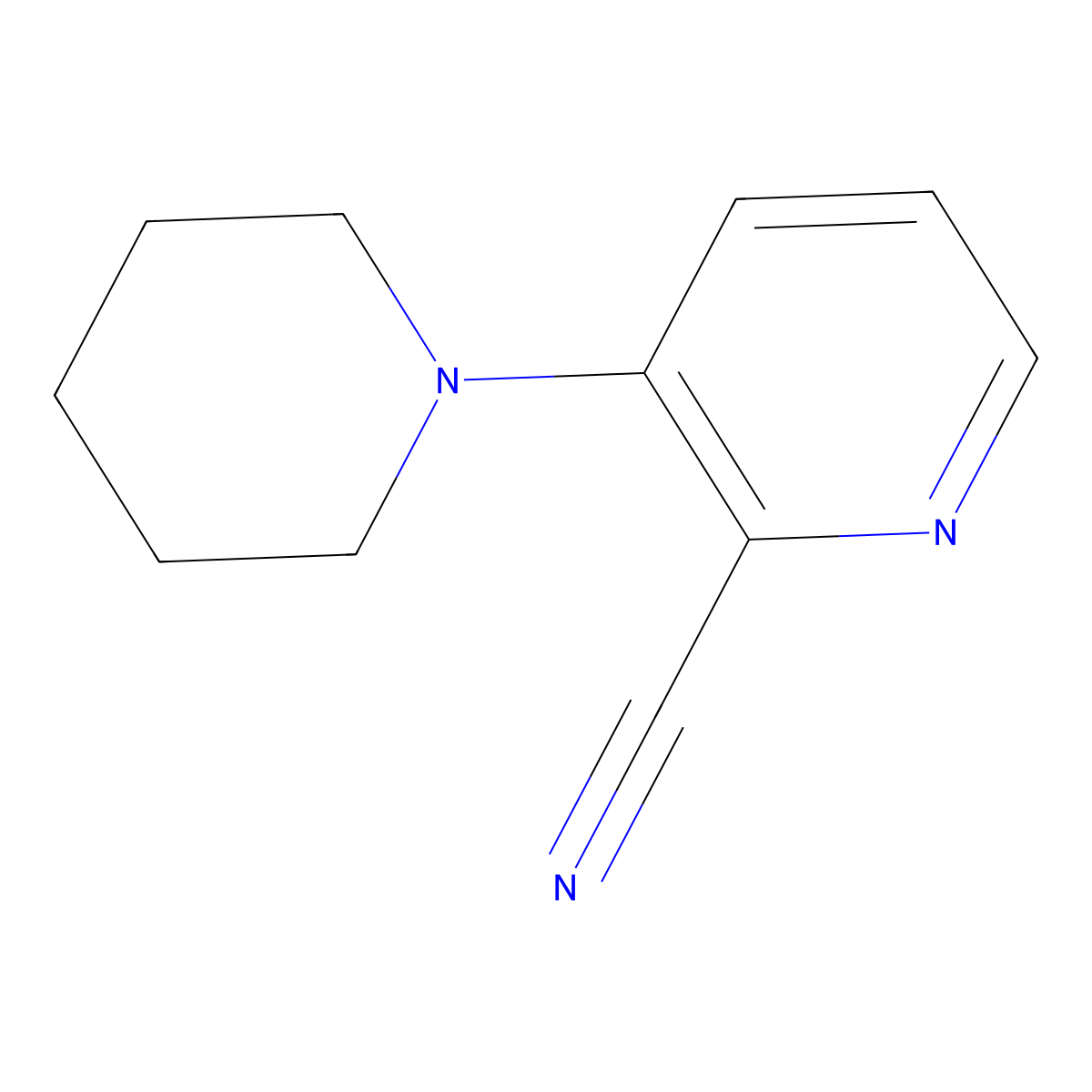 3-Piperidin-1-ylpyridine-2-carbonitrile molecular structure, CAS 780802-33-7
