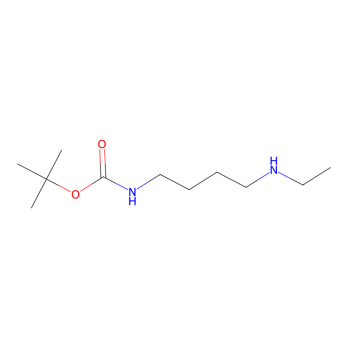 tert-Butyl (4-(ethylamino)butyl)carbamate molecular structure, CAS 780802-42-8