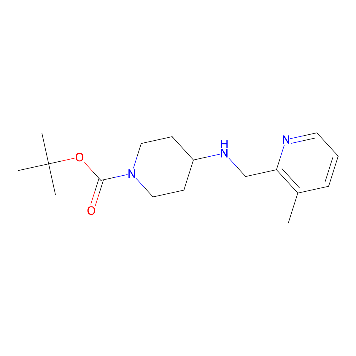 4-[(3-Methyl-pyridin-2-ylmethyl)-amino]-piperidine-1-carboxylic acid tert-butyl ester molecular structure, CAS 780802-98-4