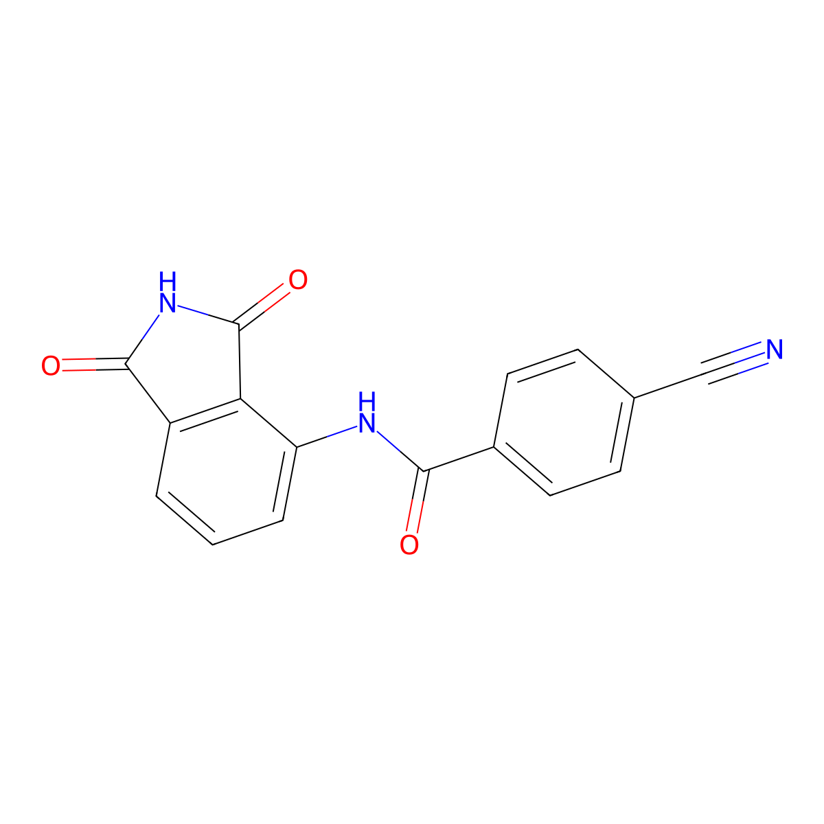4-cyano-N-(1,3-dioxoisoindol-4-yl)benzamide molecular structure, CAS 780805-97-2