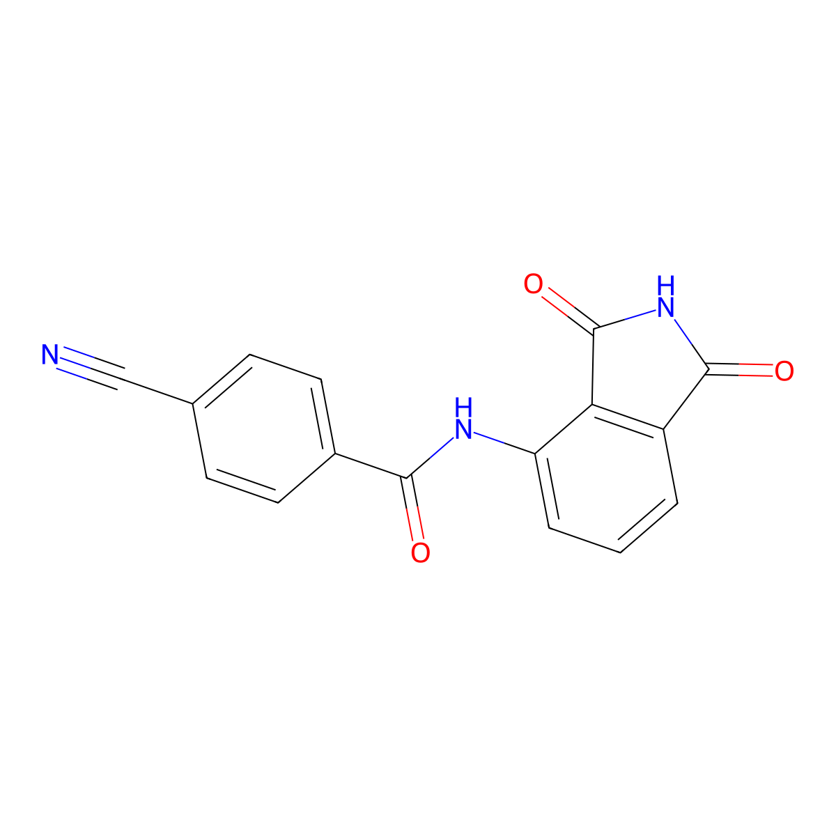 4-cyano-N-(1,3-dioxoisoindol-4-yl)benzamide molecular structure, CAS 780805-97-2