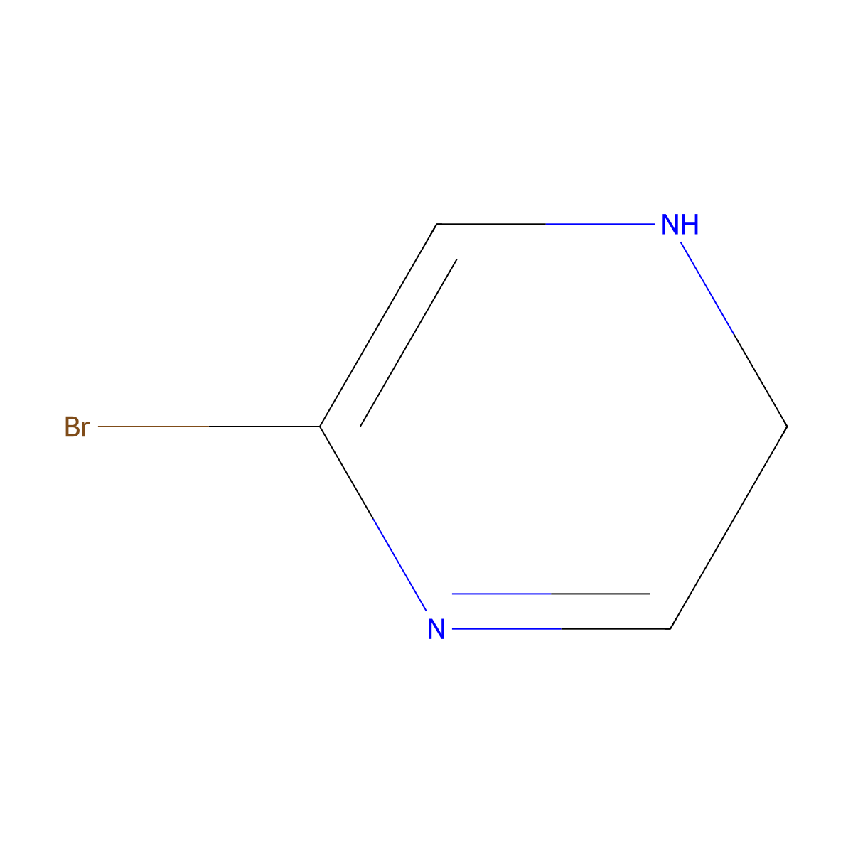 Pyrazine, 5-bromo-1,2-dihydro- molecular structure, CAS 780811-45-2