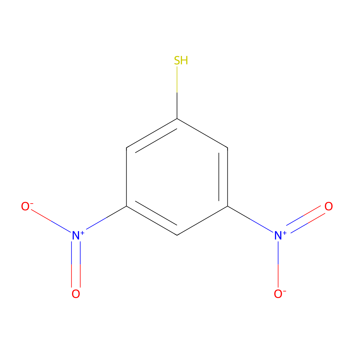 3,5-Dinitrobenzenethiol molecular structure, CAS 780811-54-3