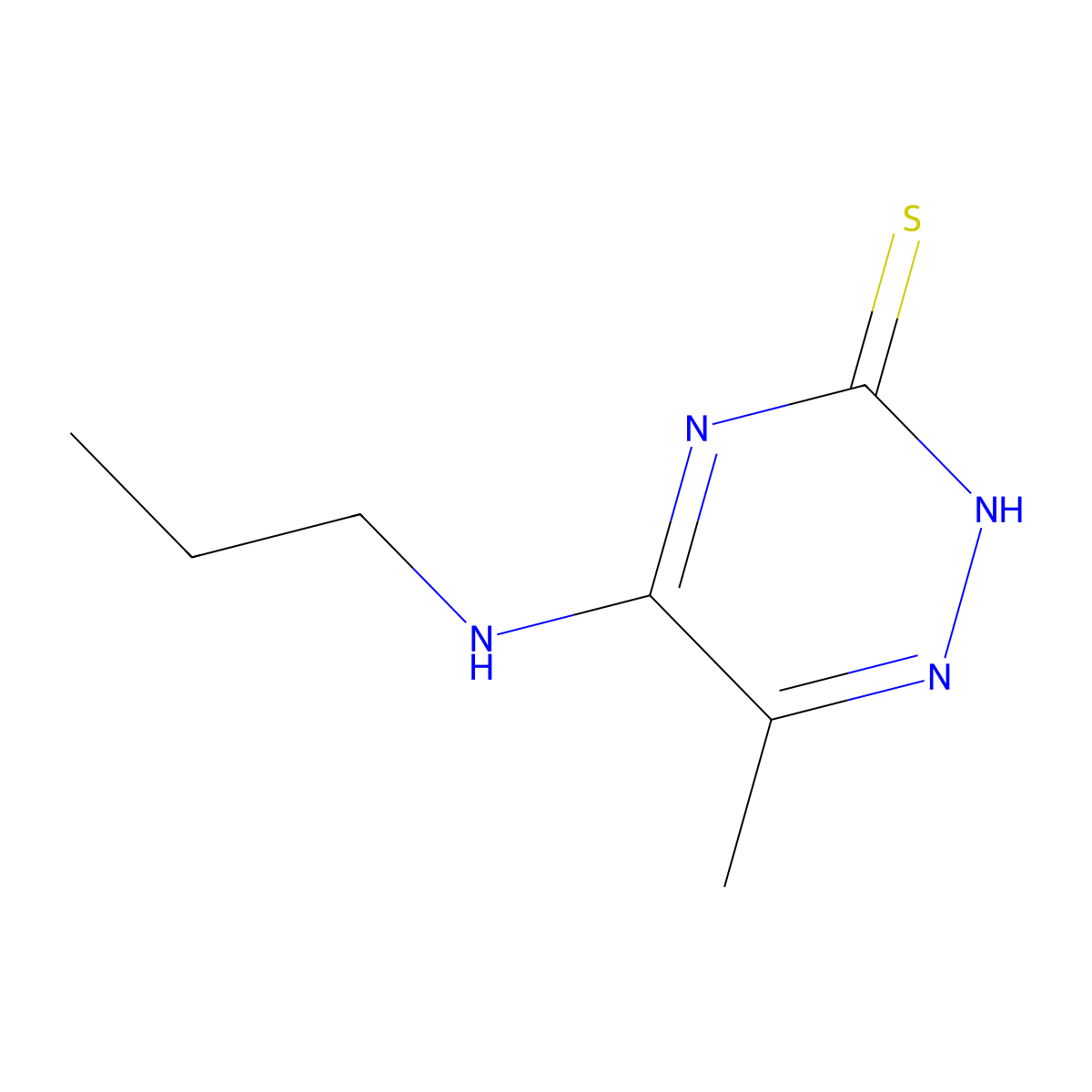 6-methyl-5-(propylamino)-1,2,4-triazine-3(2H)-thione molecular structure, CAS 780813-05-0
