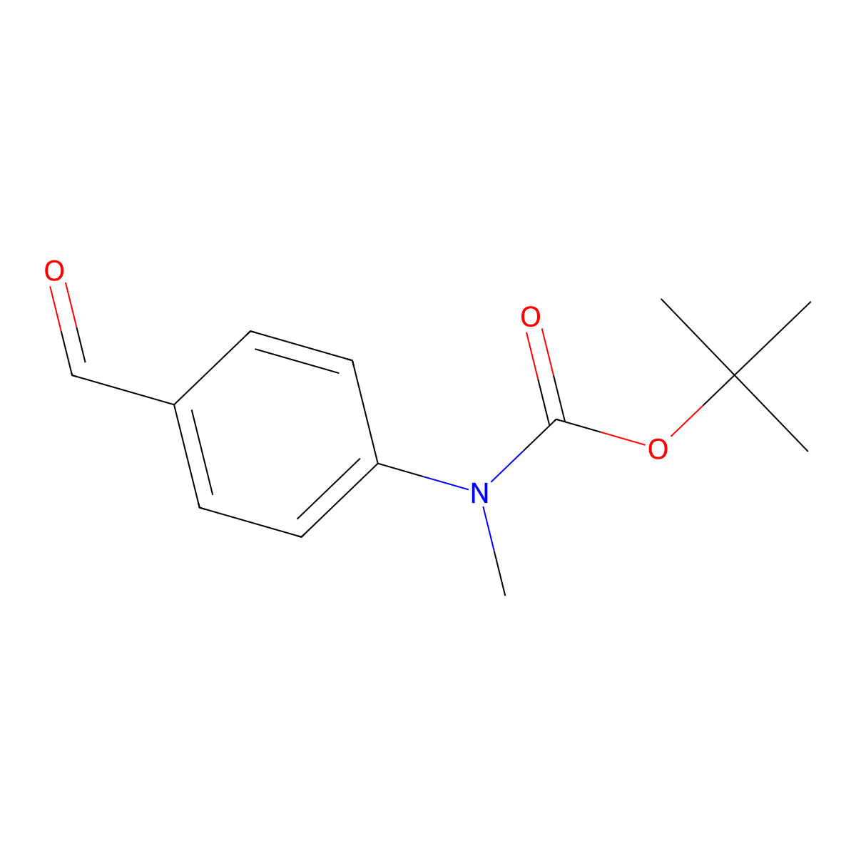 tert-butyl N-(4-formylphenyl)-N-methylcarbamate molecular structure, CAS 780821-17-2