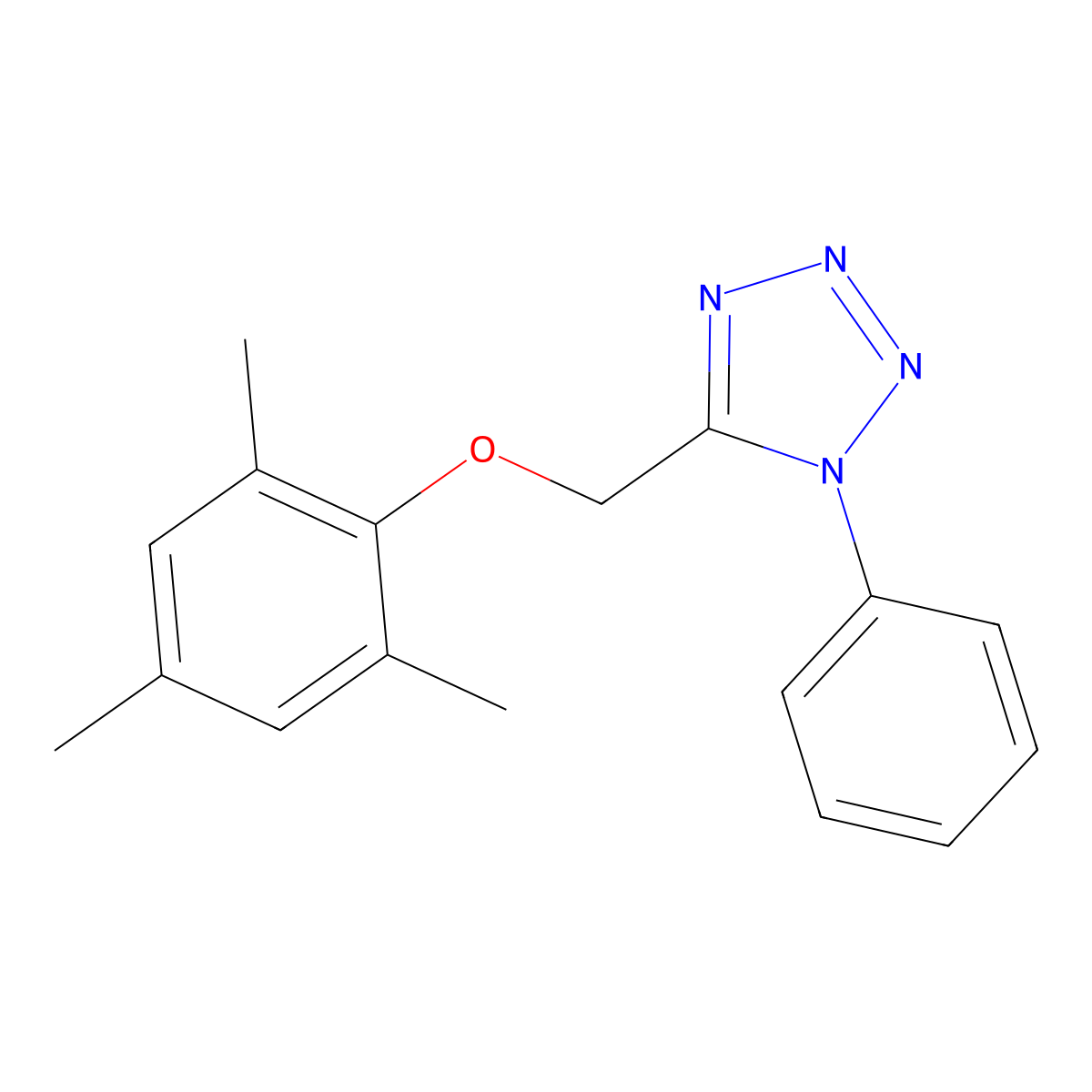 5-[(mesityloxy)methyl]-1-phenyl-1H-tetrazole molecular structure, CAS 780821-35-4