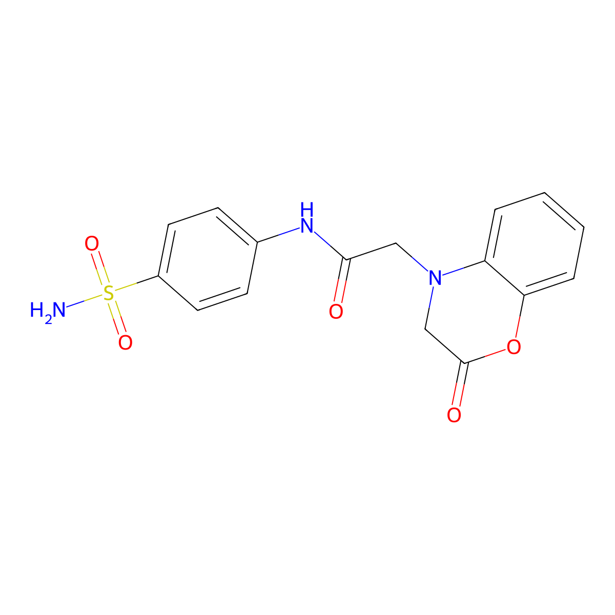 2-(2-oxo-2H-benzo[b][1,4]oxazin-4(3H)-yl)-N-(4-sulfamoylphenyl)acetamide molecular structure, CAS 780821-53-6