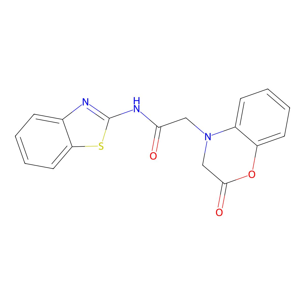 N-(1,3-benzothiazol-2-yl)-2-(2-oxo-2,3-dihydro-4H-1,4-benzoxazin-4-yl)acetamide molecular structure, CAS 780821-61-6