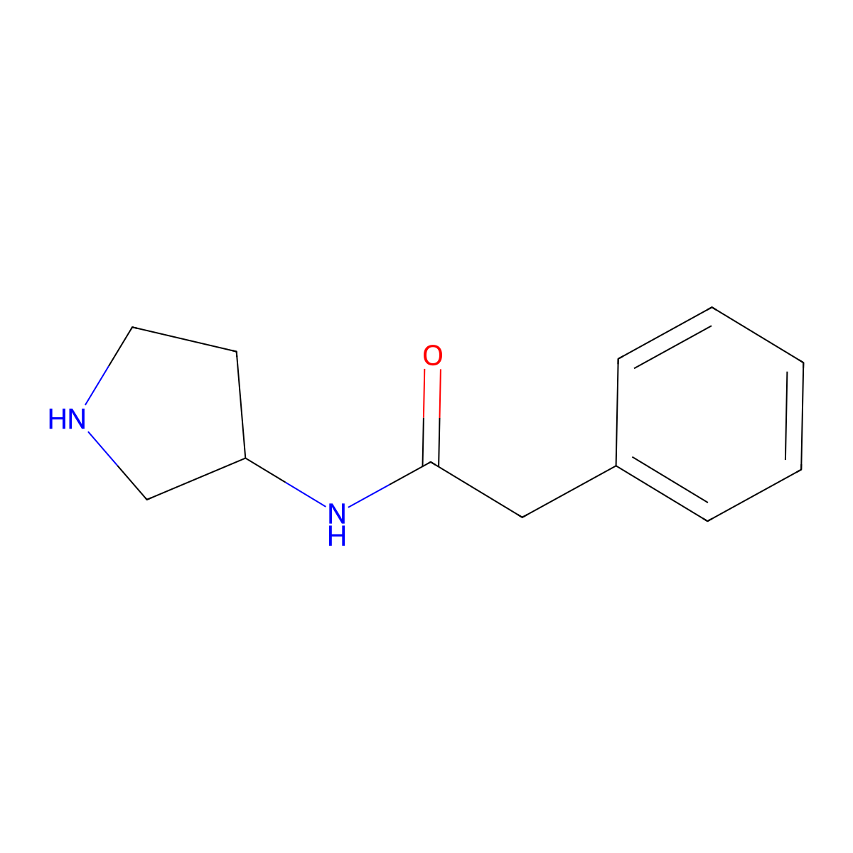 2-Phenyl-N-(pyrrolidin-3-yl)acetamide molecular structure, CAS 780825-16-3