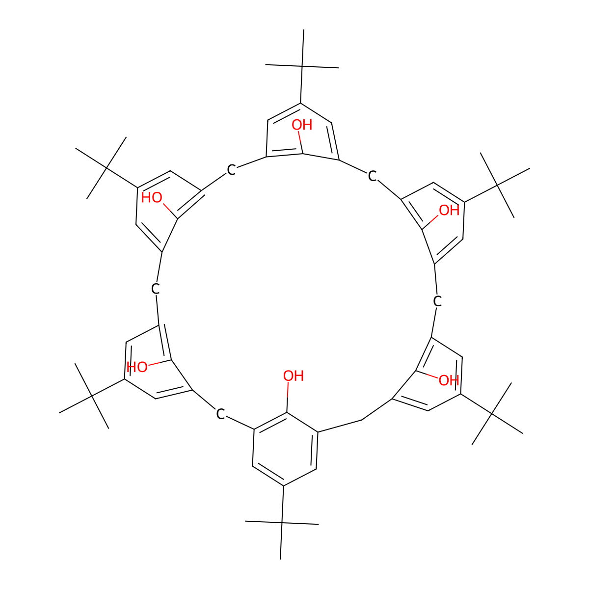 p-tert-Butylcalix-6-arene molecular structure, CAS 78092-53-2