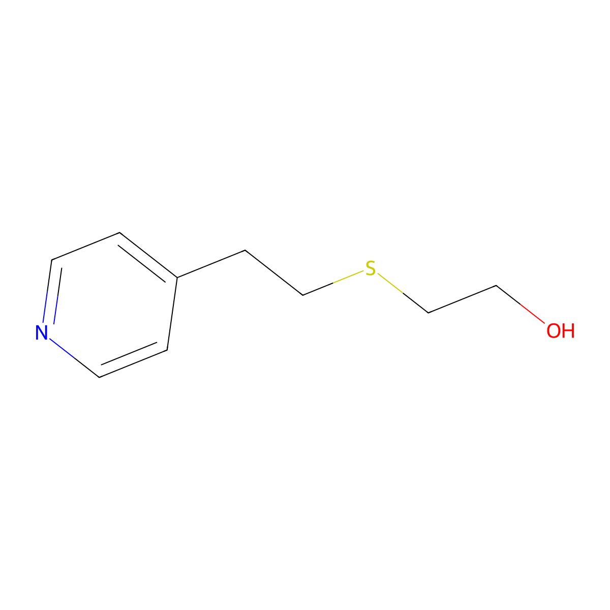 2-[(2-Pyridin-4-ylethyl)thio]ethanol molecular structure, CAS 78092-91-8