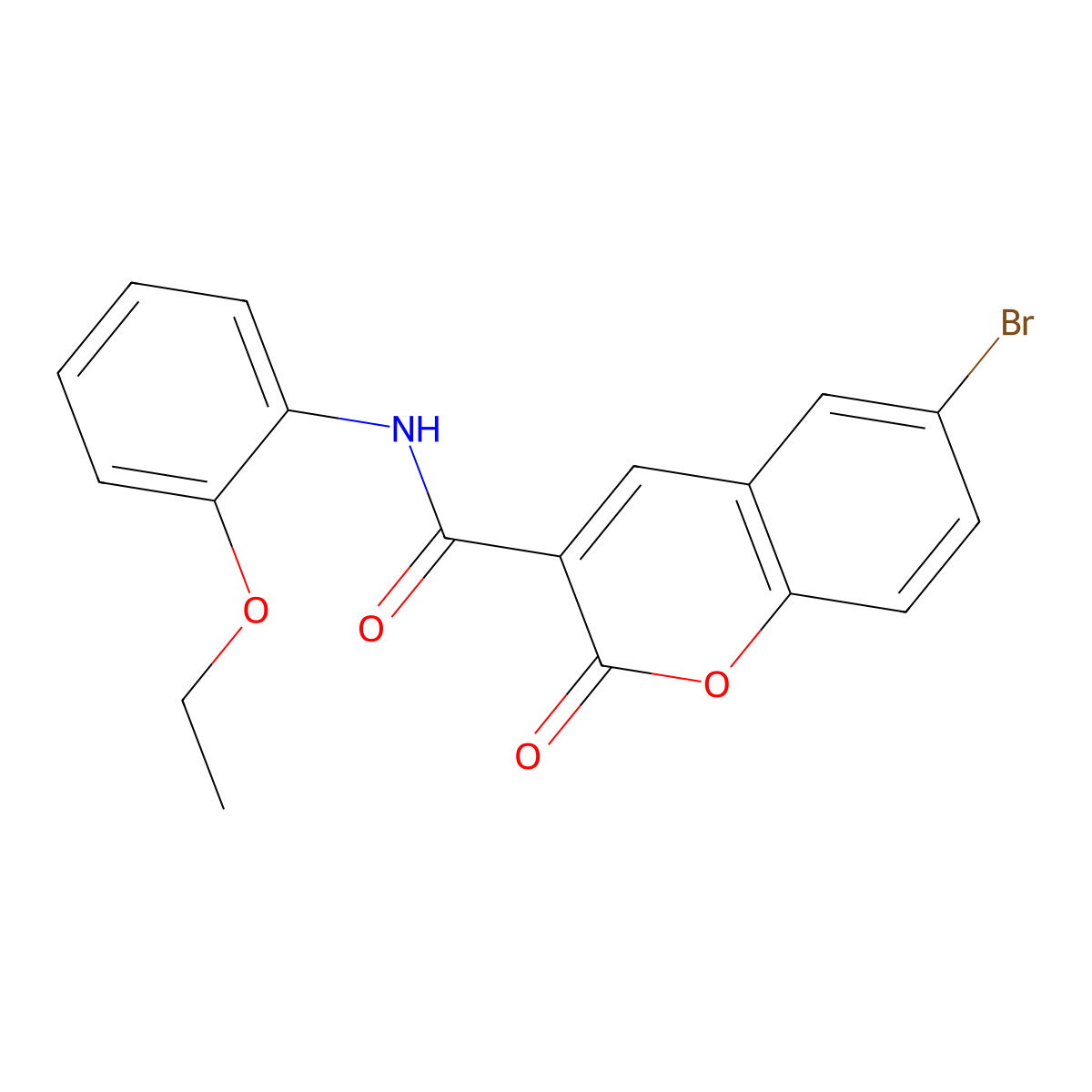 6-bromo-N-(2-ethoxyphenyl)-2-oxo-2H-chromene-3-carboxamide molecular structure, CAS 78095-63-3