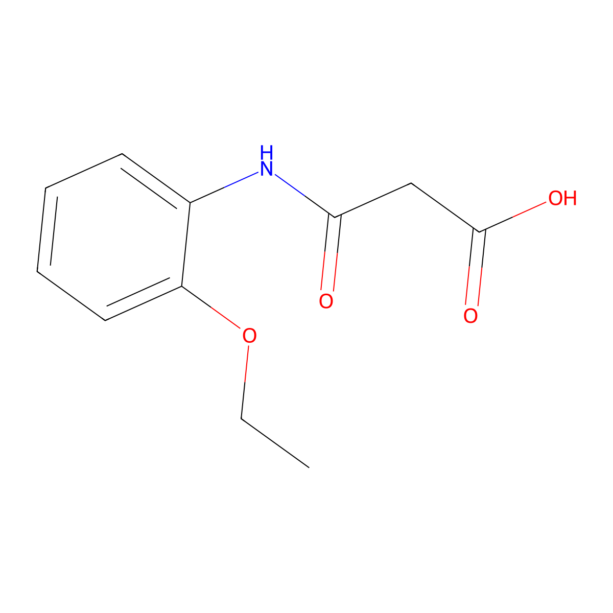 3-[(2-Ethoxyphenyl)amino]-3-oxopropanoic acid molecular structure, CAS 78096-14-7
