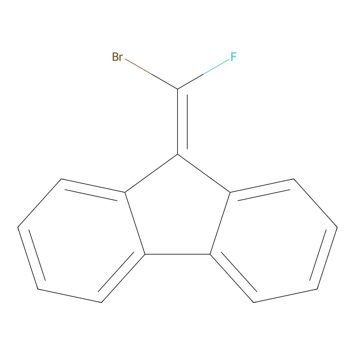 9-[bromo(fluoro)methylene]-9H-fluorene molecular structure, CAS 781-57-7