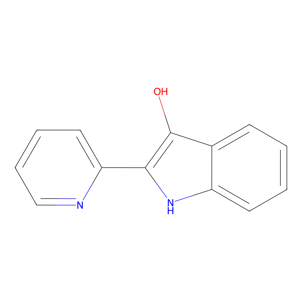 2-(pyridin-2-yl)-1H-indol-3-ol molecular structure, CAS 781-62-4
