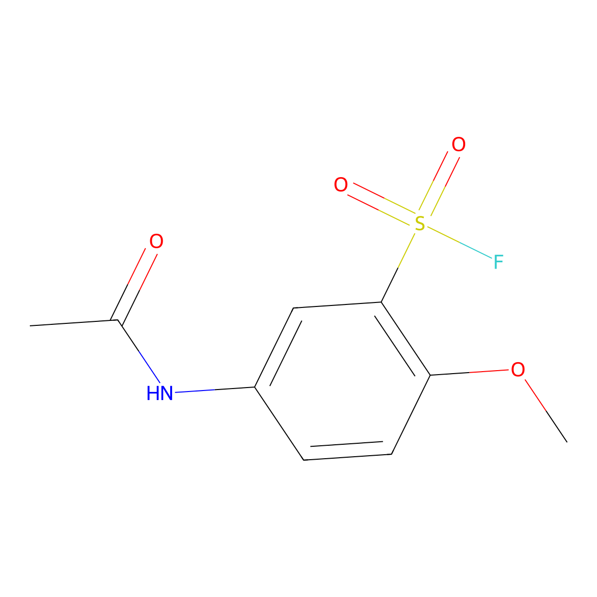 5-(Acetylamino)-2-methoxybenzenesulfonyl fluoride molecular structure, CAS 781-88-4