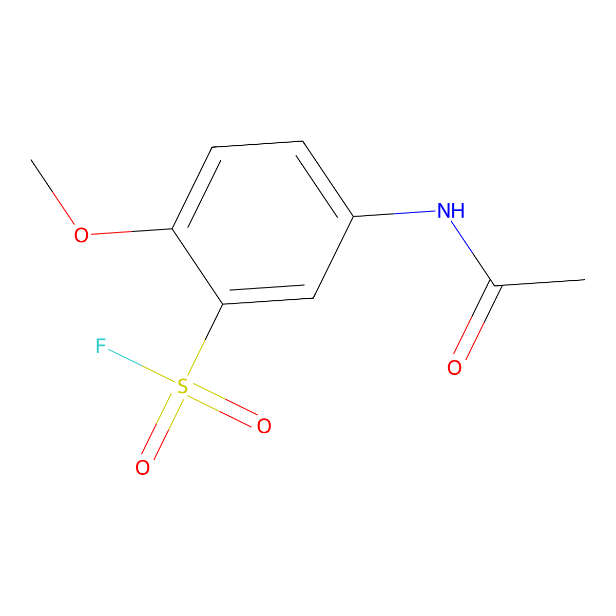 5-(Acetylamino)-2-methoxybenzenesulfonyl fluoride molecular structure, CAS 781-88-4