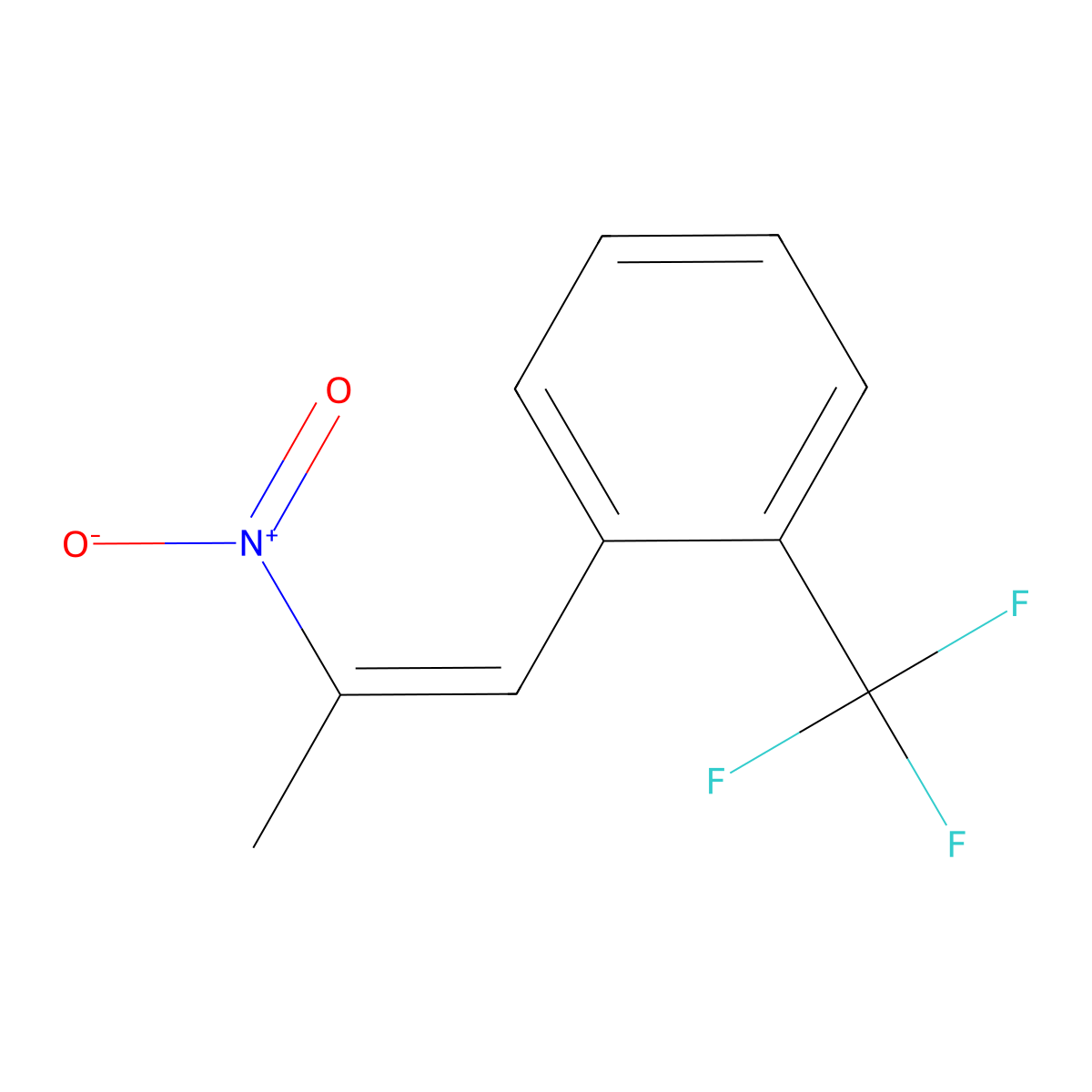 1-(2-Nitroprop-1-en-1-yl)-2-(trifluoromethyl)benzene molecular structure, CAS 781-89-5