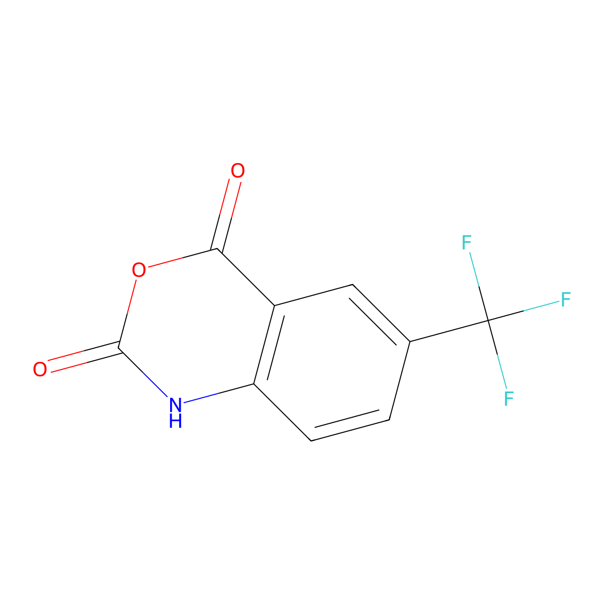 6-(trifluoromethyl)-2,4-dihydro-1H-3,1-benzoxazine-2,4-dione molecular structure, CAS 781-94-2
