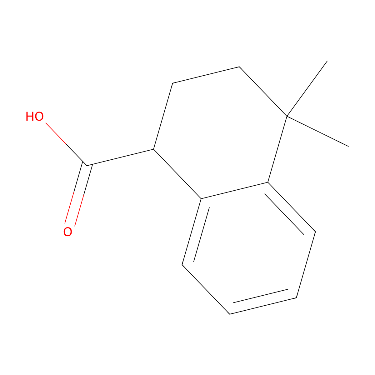 4,4-Dimethyl-1,2,3,4-tetrahydronaphthalene-1-carboxylic acid molecular structure, CAS 78103-80-7