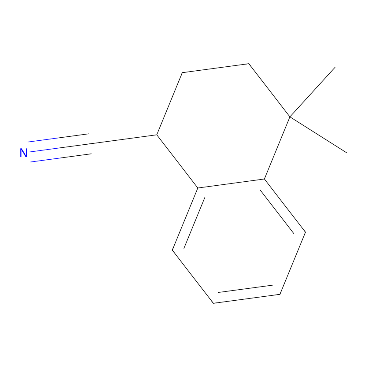 1-Naphthalenecarbonitrile, 1,2,3,4-tetrahydro-4,4-dimethyl- molecular structure, CAS 78103-84-1