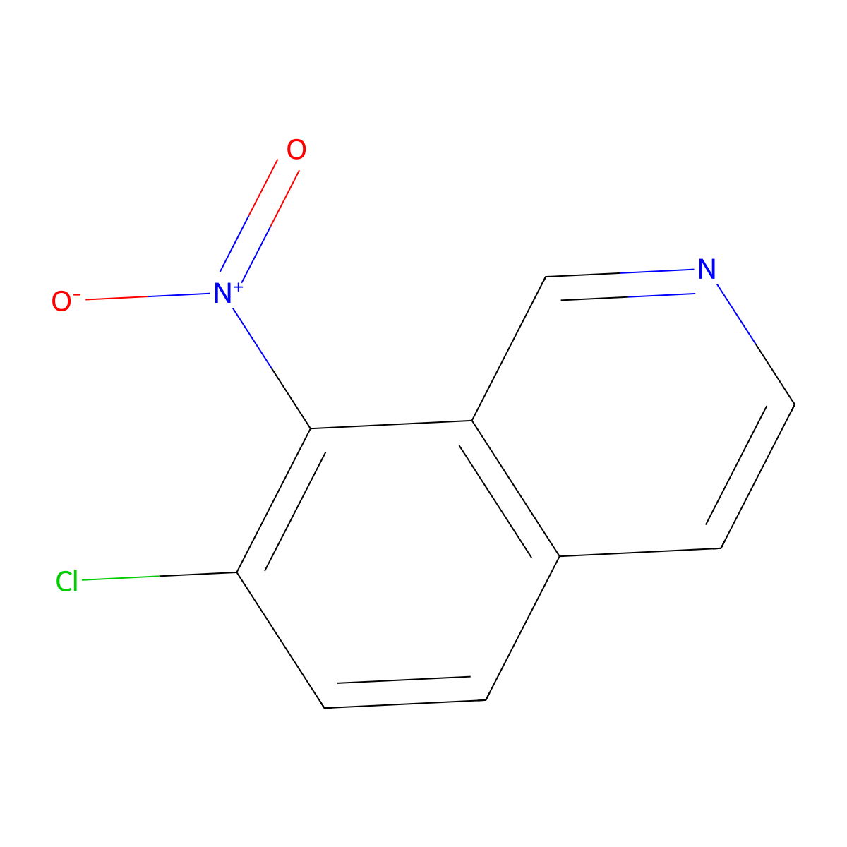 7-Chloro-8-nitroisoquinoline molecular structure, CAS 78104-31-1