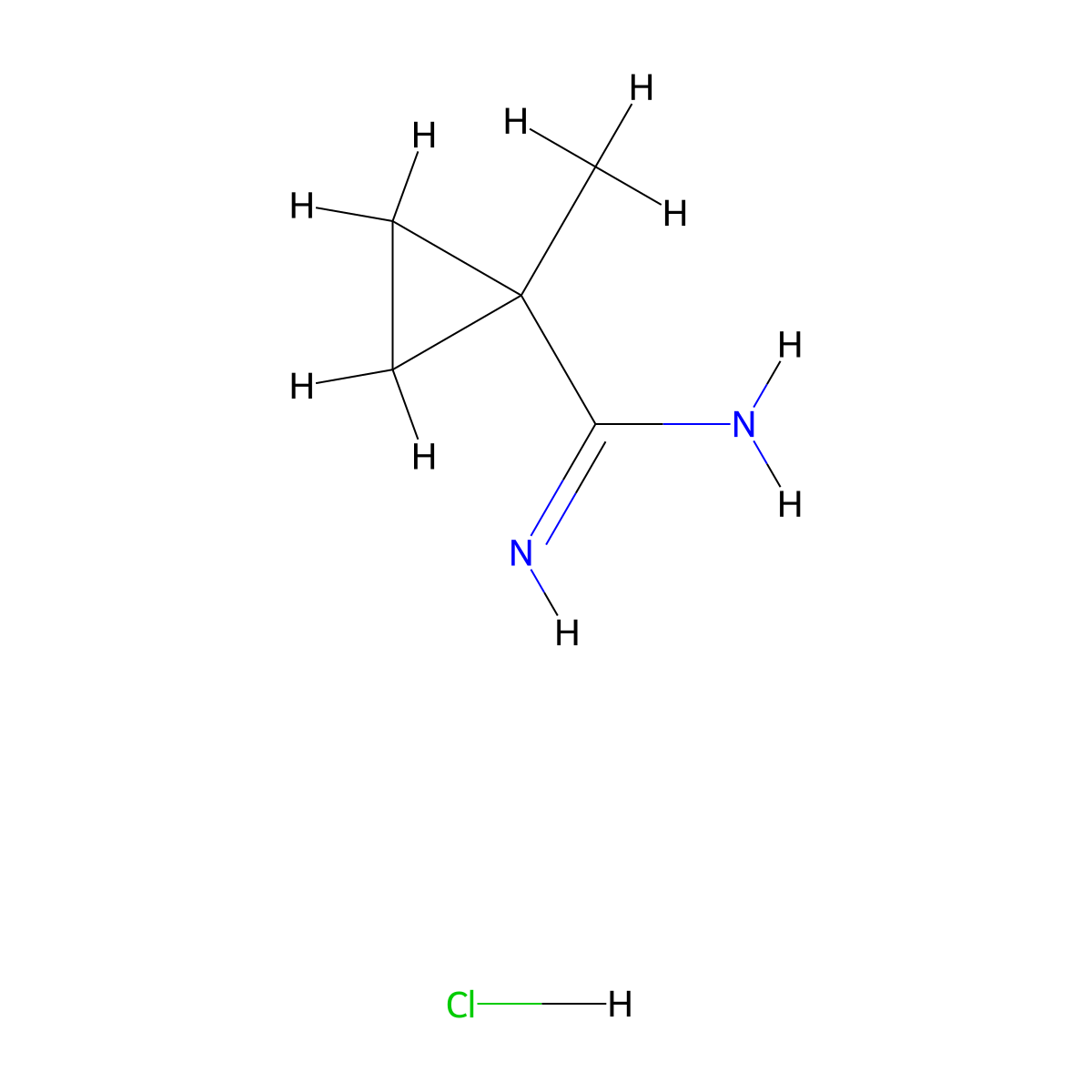 1-Methylcyclopropane-1-carboximidamide hydrochloride molecular structure, CAS 78104-89-9