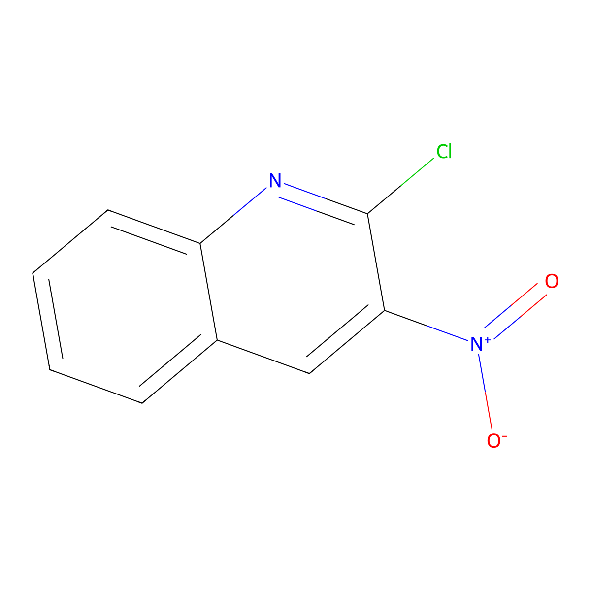 2-Chloro-3-nitroquinoline molecular structure, CAS 78105-37-0