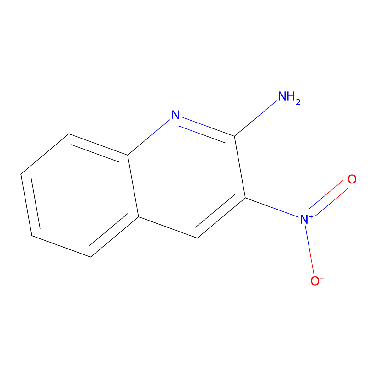 3-Nitroquinolin-2-amine molecular structure, CAS 78105-38-1