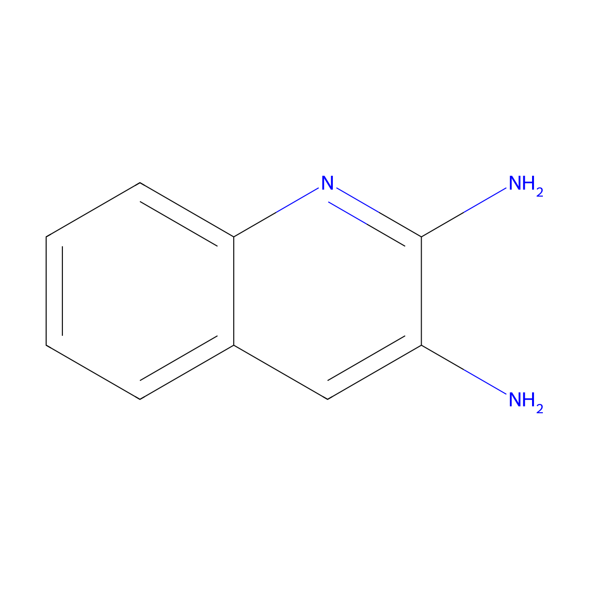 Quinoline-2,3-diamine molecular structure, CAS 78105-39-2