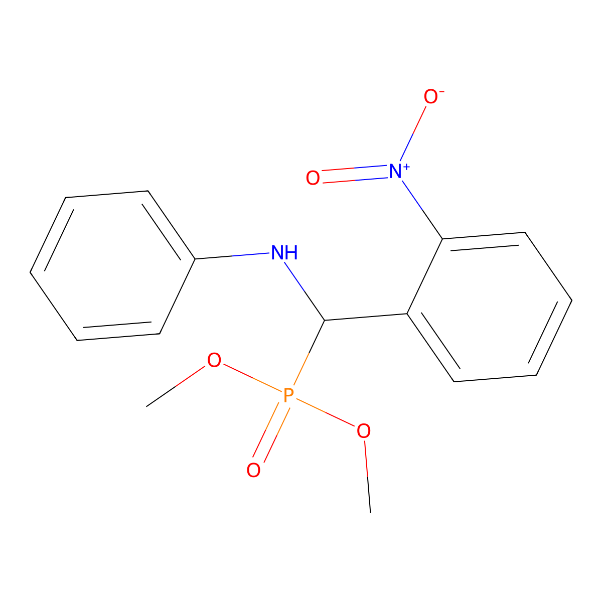 N-[dimethoxyphosphoryl-(2-nitrophenyl)methyl]aniline molecular structure, CAS 78106-40-8