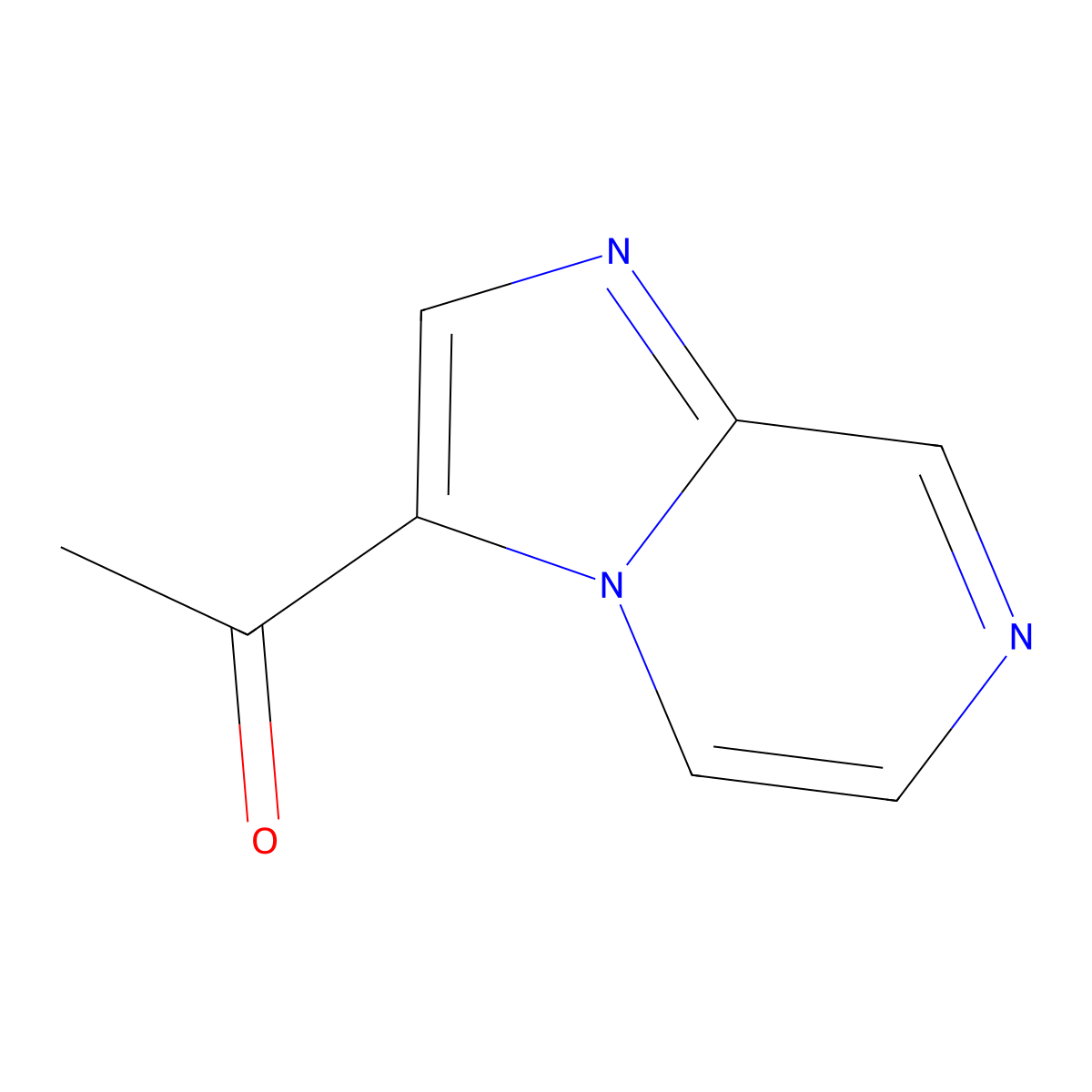 1-(Imidazo[1,2-a]pyrazin-3-yl)ethanone molecular structure, CAS 78109-26-9