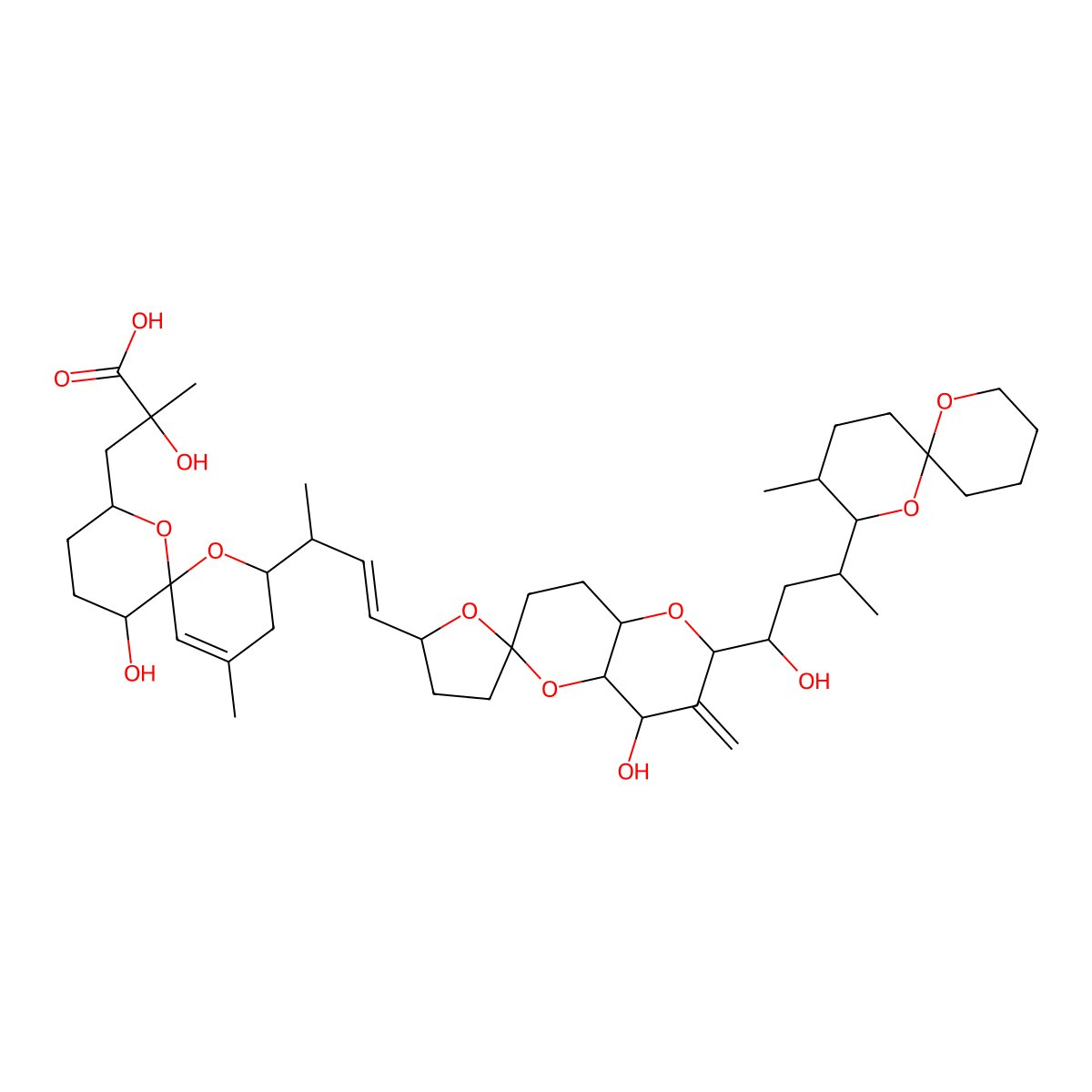 Okadaic Acid molecular structure, CAS 78111-17-8