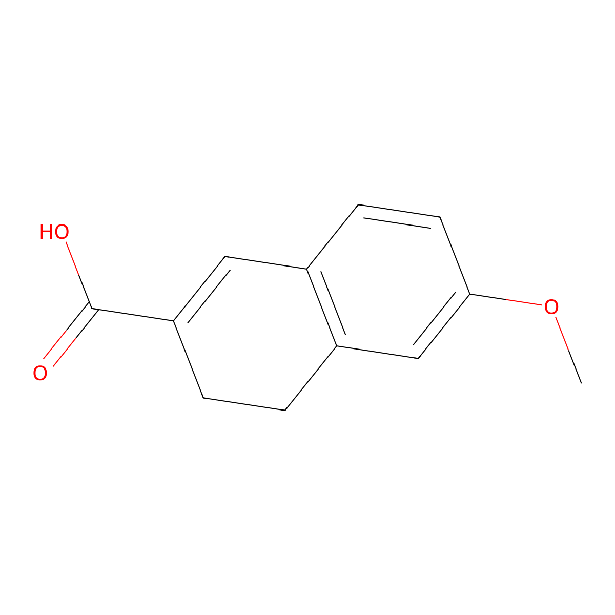 6-Methoxy-3,4-dihydronaphthalene-2-carboxylic acid molecular structure, CAS 78112-30-8