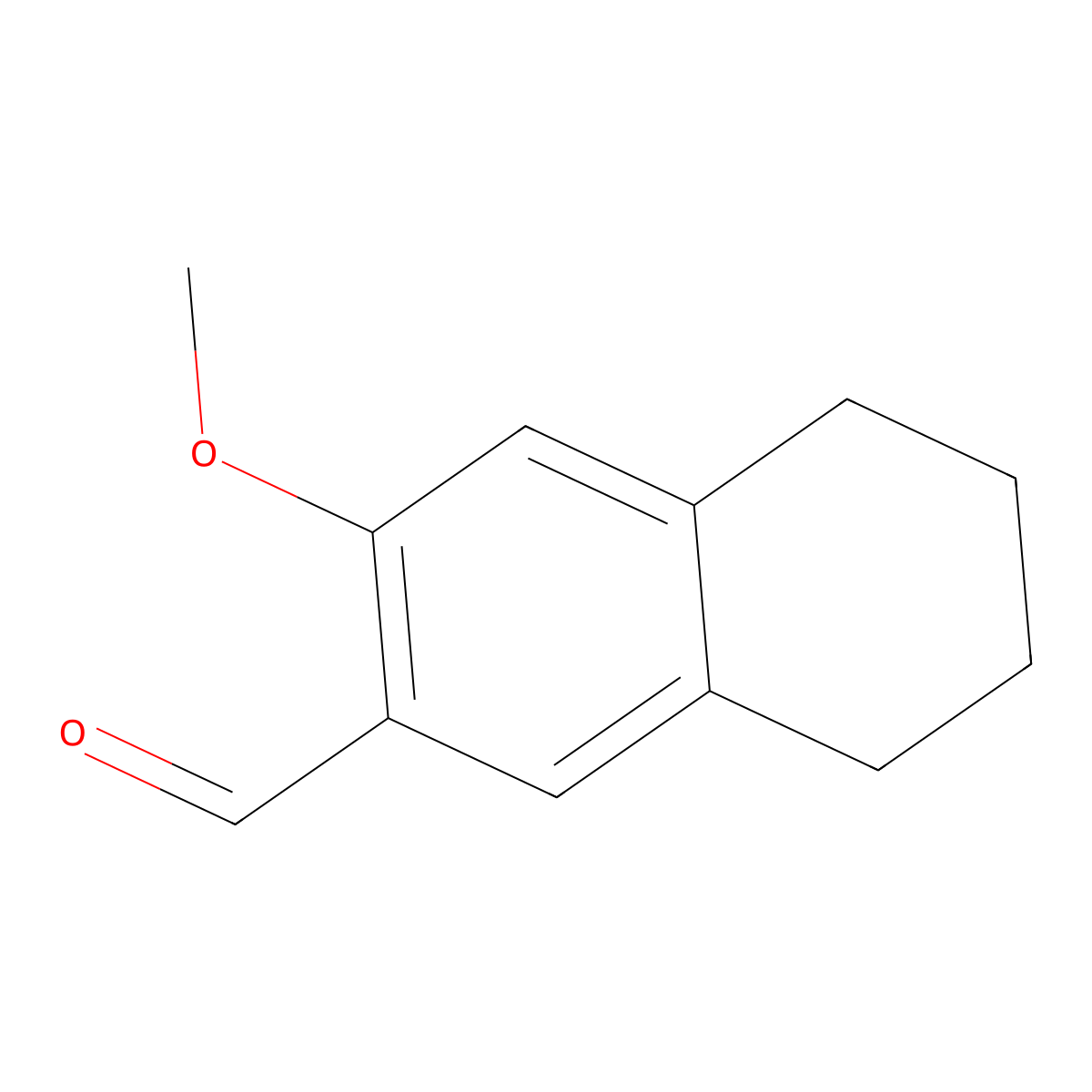 3-Methoxy-5,6,7,8-tetrahydronaphthalene-2-carbaldehyde molecular structure, CAS 78112-35-3