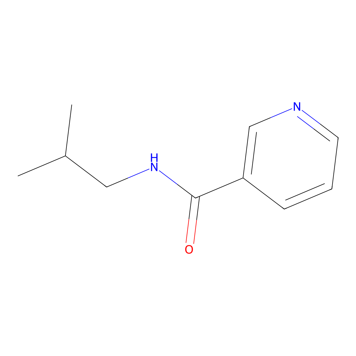 N-(2-methylpropyl)pyridine-3-carboxamide molecular structure, CAS 78114-53-1