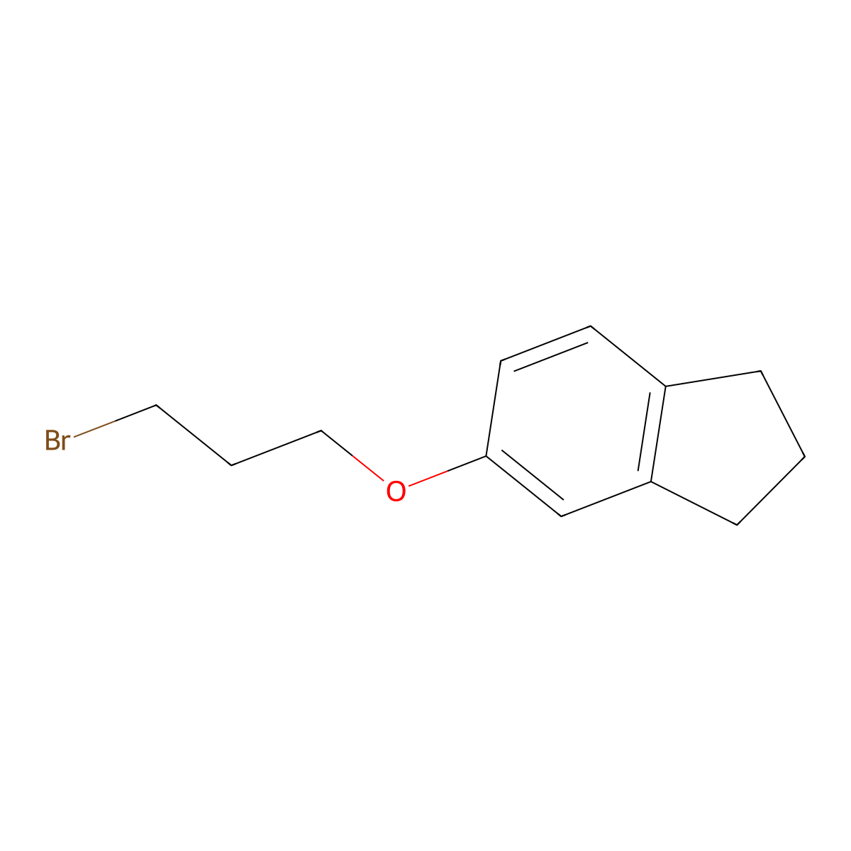 1H-Indene, 5-(3-bromopropoxy)-2,3-dihydro- molecular structure, CAS 78114-95-1