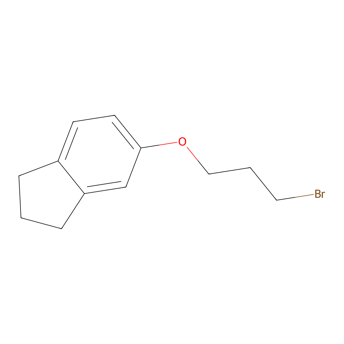1H-Indene, 5-(3-bromopropoxy)-2,3-dihydro- molecular structure, CAS 78114-95-1