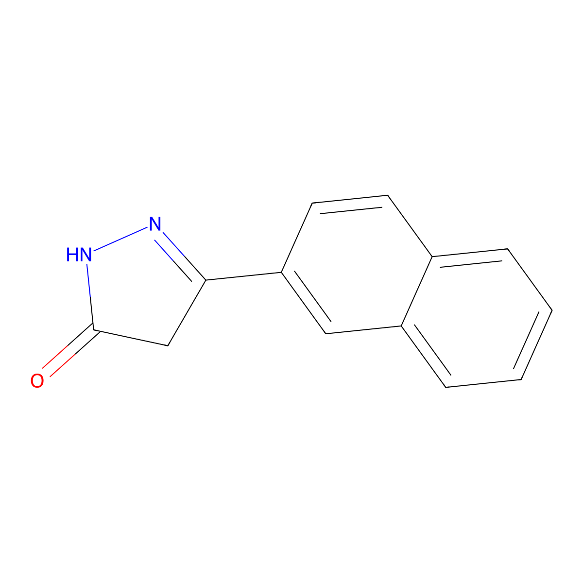 5-(naphthalen-2-yl)-2,4-dihydro-3H-pyrazol-3-one molecular structure, CAS 78120-49-7