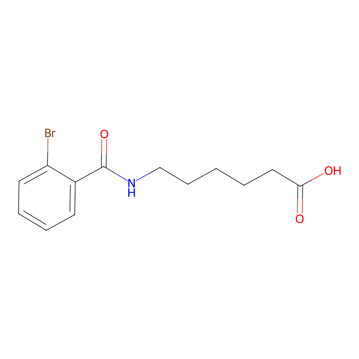 6-(2-Bromobenzamido)hexanoic acid molecular structure, CAS 78121-40-1