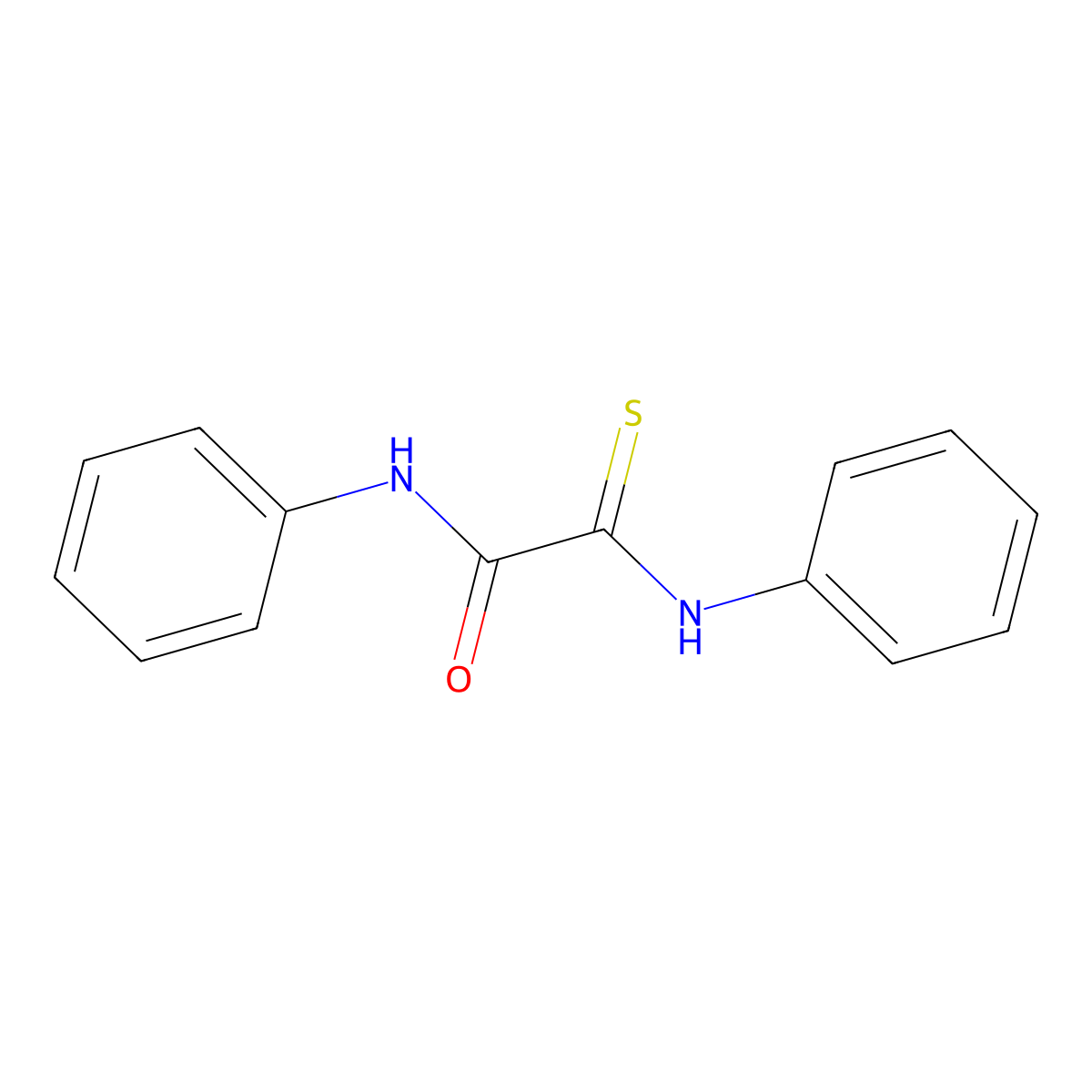 2-anilino-N-phenyl-2-sulfanylideneacetamide molecular structure, CAS 78121-70-7