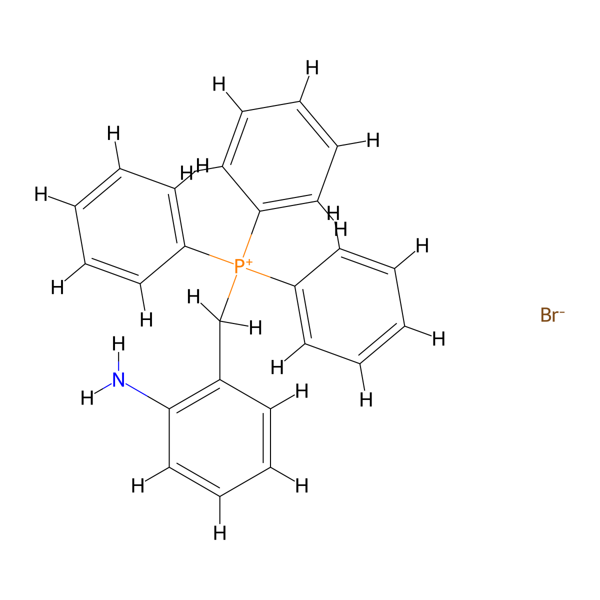 (2-Aminobenzyl)triphenylphosphonium bromide molecular structure, CAS 78133-84-3